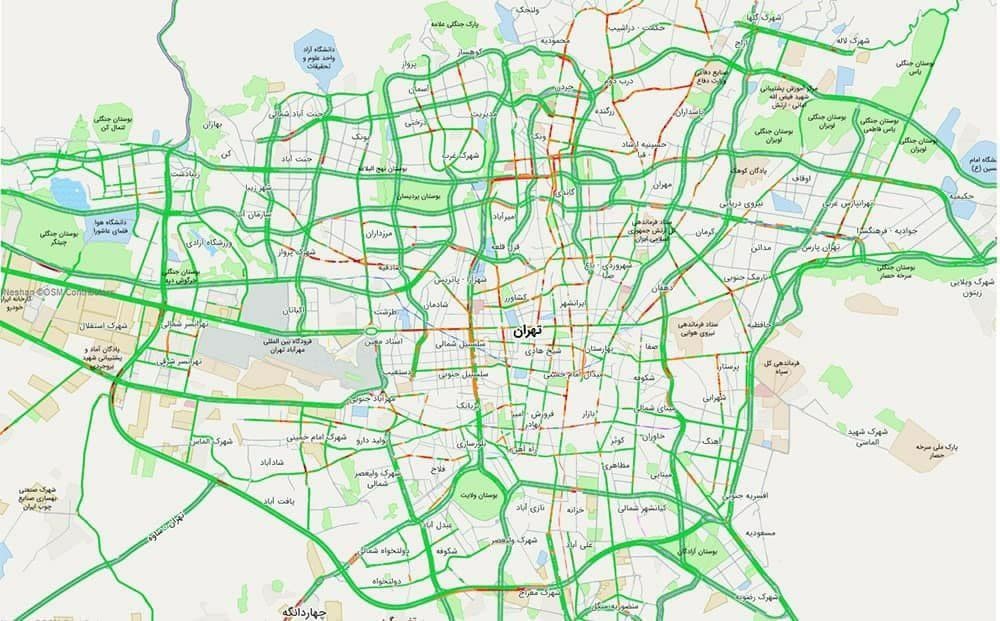 افزایش ترافیک صبحگاهی تهران، پس از باران