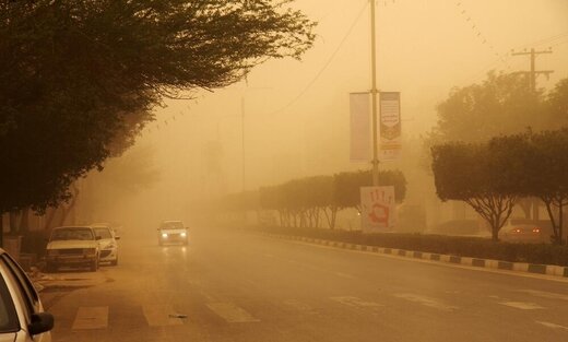 ۱۲ شهر خوزستان درگیر گرد و غبار شدید