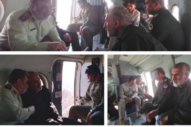 وزیر کشور به صورت هوایی از مسیرهای مهران بازدید کرد