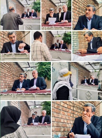 احمدی نژاد بعد از چندماه بالاخره آفتابی شد!(تصاوير)
