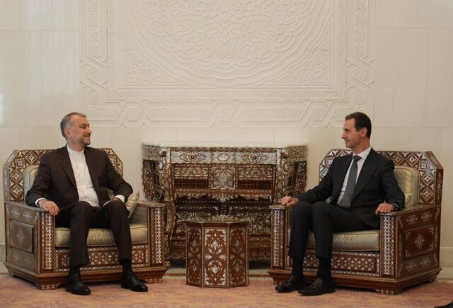 دیدار وزیر خارجه ایران و رئیس جمهور سوریه / بشار اسد: آنچه ایران و سوریه برای آن ایستادگی کردند، درست بود/ امیرعبداللهیان: روابط ایران و عربستان را در حال پیشرفت است