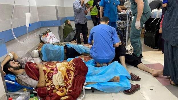 حمله به مجروحان در بیمارستان الشفا/ تخریب کامل بیمارستان «کمال عدوان»