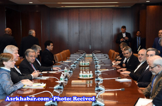 دیدار ظریف با دبیرکل سازمان ملل (+عکس)