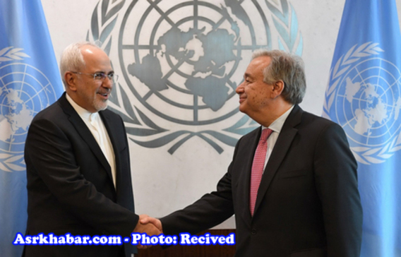 دیدار ظریف با دبیرکل سازمان ملل (+عکس)