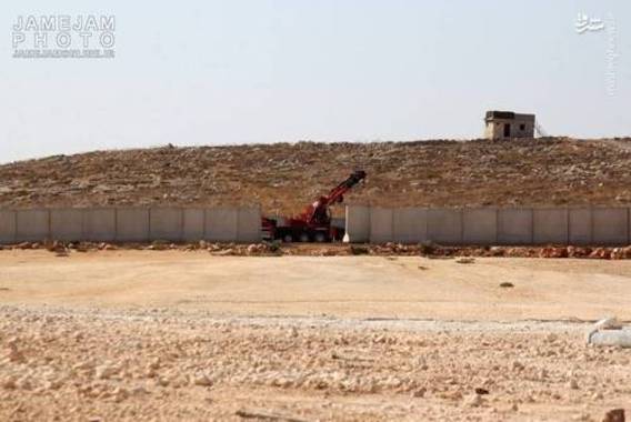 احداث دیوار مرزی بین ترکیه و سوریه (عکس)
