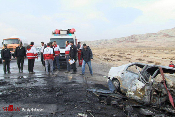 تصادف مرگبار در جاده اهر-تبریز (عکس)
