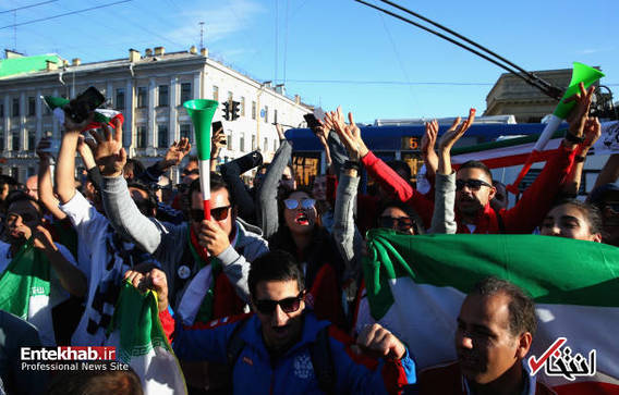 تصاویر : شور و شوق هواداران تیم ملی فوتبال ایران در روسیه