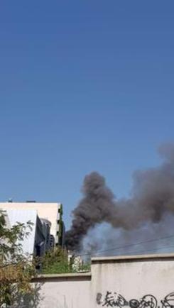 آتش سوزی یک خانه در خیایان میرداماد تهران (عکس)