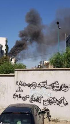 آتش سوزی یک خانه در خیایان میرداماد تهران (عکس)