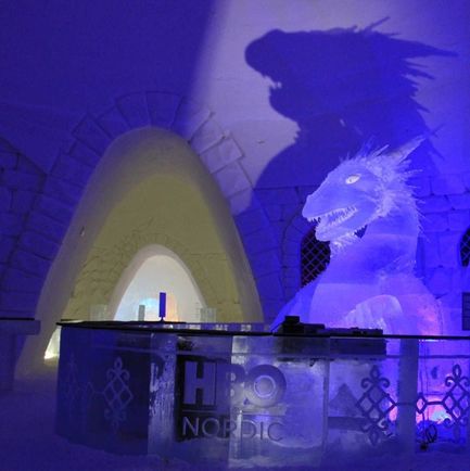 نمای داخلی هتل یخی Snow Hotel در فنلاند