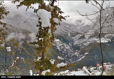 تصاویر: برف مازندران را گرفت