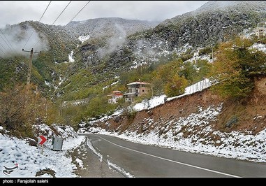 تصاویر: برف مازندران را گرفت