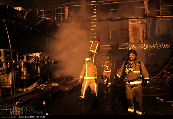 آتش سوزی گسترده در یافت آباد تهران (عکس)