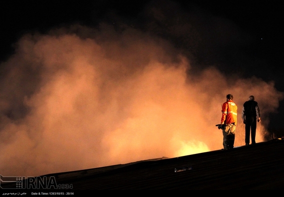 آتش سوزی گسترده در یافت آباد تهران (عکس)