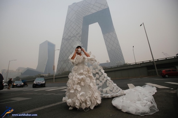 تصاویر جالب از آلودگی هوا در چین
