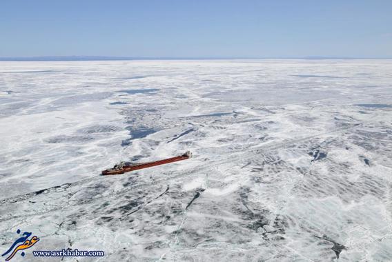 تصاویر دیدنی از تردد در قطب و یخ