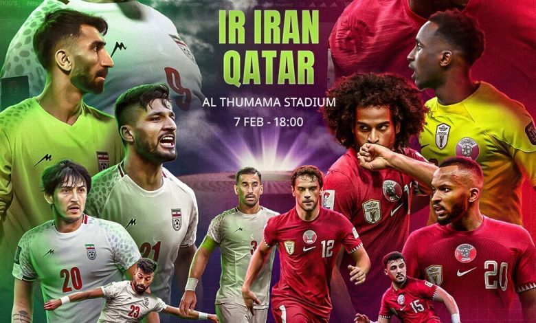 استقبال خاص AFC از تقابل ایران و قطر(عکس)