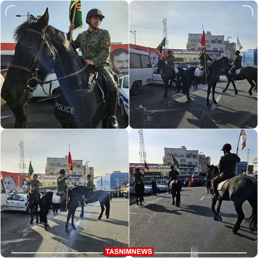 استقرار اسب سواران پلیس در تهران +عکس