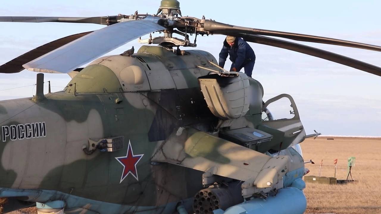 تصاویری جدید از بالگرد تهاجمی روسیه حین مأموریت