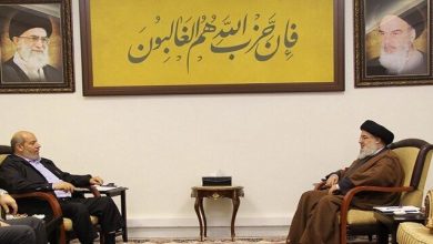 دیدار دبیرکل حزب‌الله با هیئتی از حماس