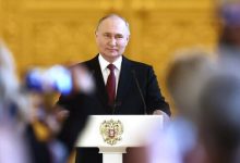پوتین در مراسم تحلیف: روسیه از گفتگو با کشورهای غربی امتناع نمی‌کند