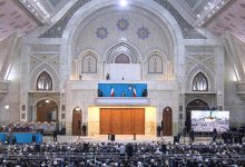 کاندیداهای انتخابات ریاست جمهوری پای سخنرانی رهبر انقلاب در حرم امام راحل