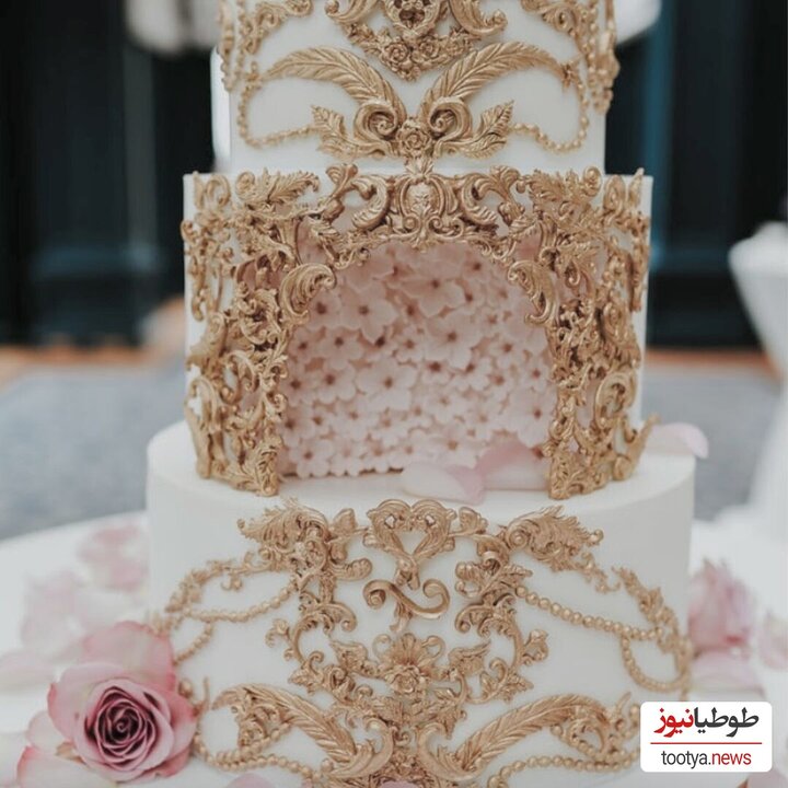 تصاویر | کیک عروسی و دسرهای لوکس جشن عروسی خواهر ساره بیات و رضا قوچان‌نژاد