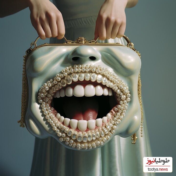 تصاویر | طراحی عجیب و وحشتناک کیف‌های مجلسی زنانه با الهام از چهره انسان!