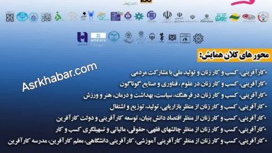 برگزای اولین همایش ملی کار آفرینی و کسب و کار زنان با مشارکت کانون عالی انجمن های صنفی کارگران ایران