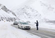 مسدود شدن ۲ محور شمالی به علت بارش برف