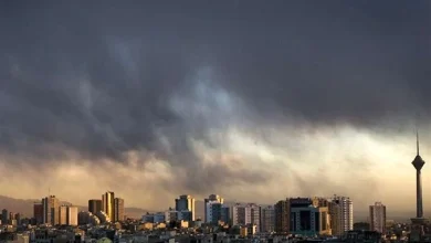 رعد و برق، باد شدید و گرد و خاک در راه تهران