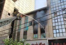 حریق در دفتر اسناد خیابان ستارخان/ عکس