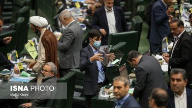 ثابتی دکمه کوچک زاده را بست/ فریاد منادی سپیدان بلند شد/ دو نایب رئیس مجلس با هم روبوسی کردند+ تصاویر