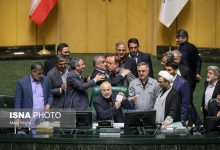تصویری از اعتراض شدید حمید رسایی به قالیباف در جایگاه هیات رئیسه