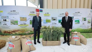 افتتاح فرودگاه لاچین با حضور اردوغان و علی‌اف/عکس