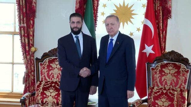 گفتگوی اردوغان و الجولانی در مورد تحولات منطقهای و بینالمللی