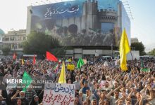 تجمع مردم تهران برای تقدیر از نیروهای مسلح