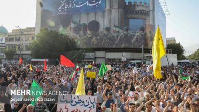 تجمع مردم تهران برای تقدیر از نیروهای مسلح