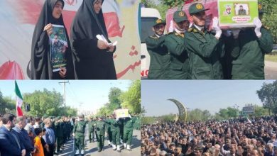 تصاویری از تشییع پیکر شهید «مهدی حسینوند» در دزفول