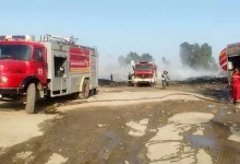 مهار آتش‌سوزی در انبار ضایعات مجاور بندر شهید رجایی