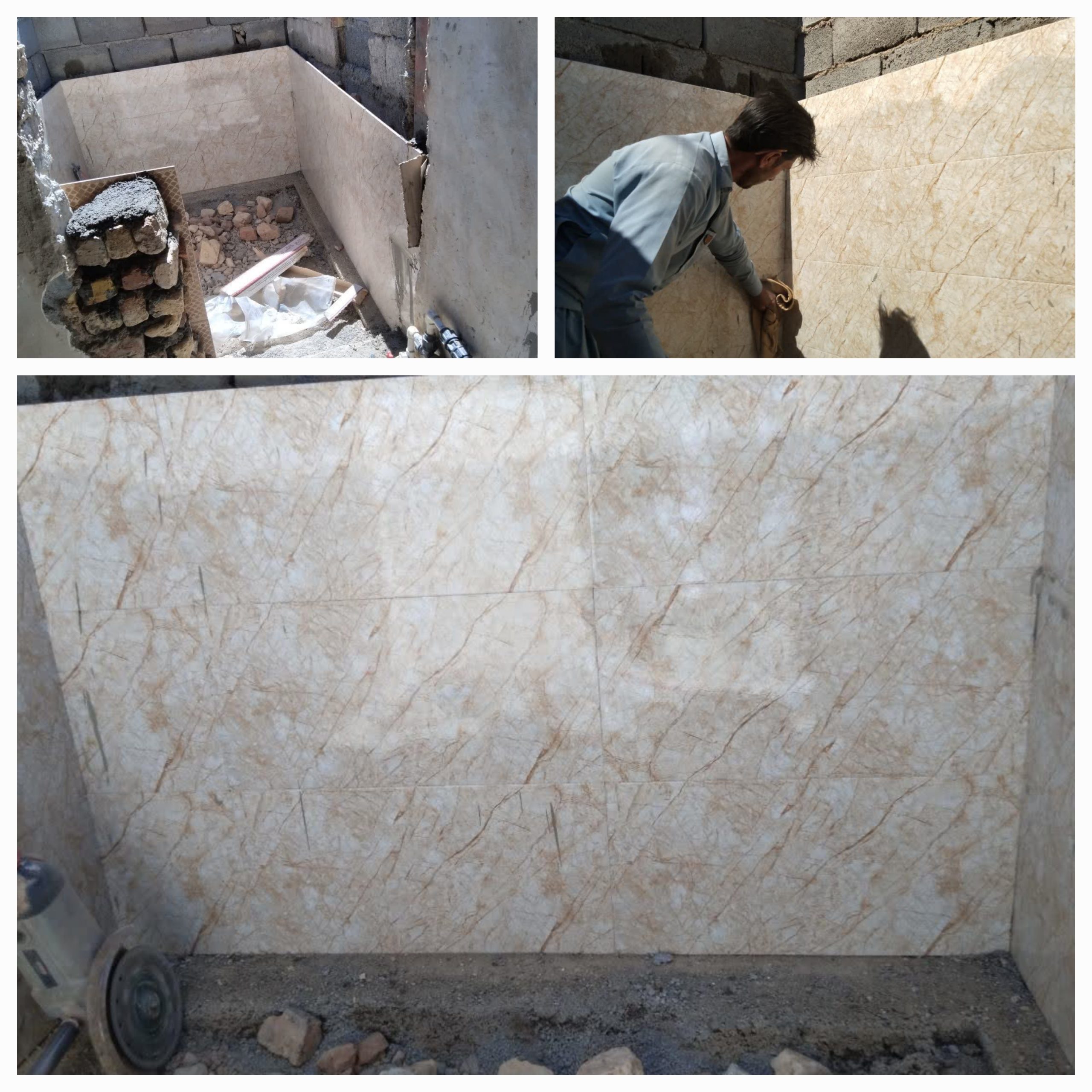 ساخت 7سرویس بهداشتی و 7حمام برای خانواده های نیازمند روستای ملکی