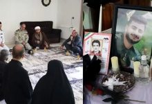 دیدار یک فرمانده ارتشی با خانواده سرباز شهید شده در بندرعباس+ تصویر