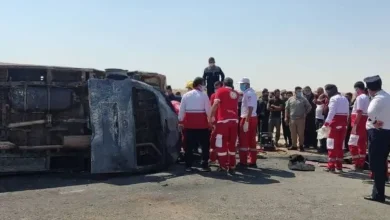 سانحه خودرو زائران ایرانی در عراق ؛ ۱۴ مصدوم و یک کشته
