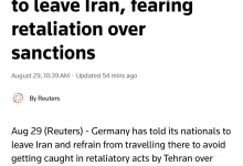 رویترز: آلمان از شهروندانش خواست ایران را ترک کنند