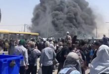 آتش‌سوزی در مرز مهران