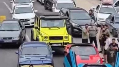 صاحبان خودروهای بنز و لامبورگینی و مک‌لارن چرا جاده فیروزکوه را بستند؟/ عکس