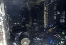 آتش‌سوزی در سنندج؛ ۲۰ مغازه طعمه حریق شدند