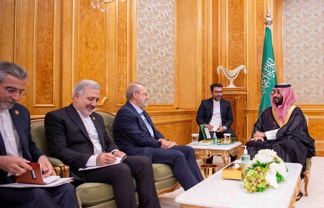 دیدار لاریجانی با ولیعهد عربستان