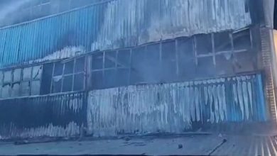 مهار آتش‌سوزی انبار پنبه در شهرک صنعتی توس مشهد