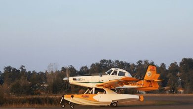 هواپیماهای اطفاء حریق ترکیه در فرودگاه نوشهر فرود آمد